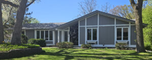 A Midcentury home with Tudor features